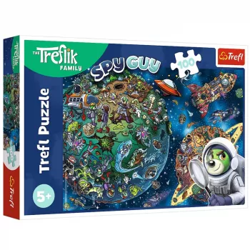 TREFL PUZZLE Dėlionė - 100 - Trefliki kosmose Trefl 16496