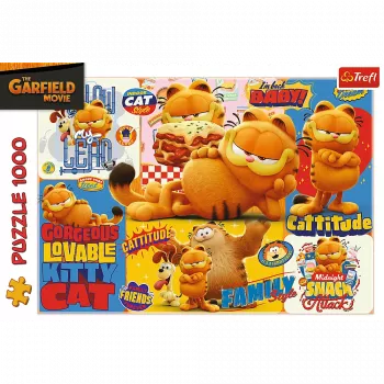 TREFL PUZZLE Dėlionė - 1000 - Garfieldo nuotykiai - Garfield Trefl 10935