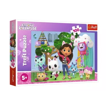 TREFL PUZZLE Dėlionė 100 dalių Gabi's Cat House Trefl 16464