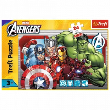 TREFL PUZZLE Puzzle 24 Maxi – Always Just – Disney Marvel The Avengers