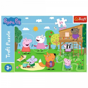 TREFL PUZZLE Dėlionė - 24 Maxi - Linksmybės pievelėje - Peppa Pig 14342