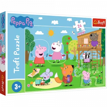 TREFL PUZZLE Dėlionė - 24 Maxi - Linksmybės pievelėje - Peppa Pig 14342