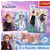 TREFL PUZZLE Dėlionė 2in1 + Memo Princesses in Their Land - Disney Frozen 2 93335