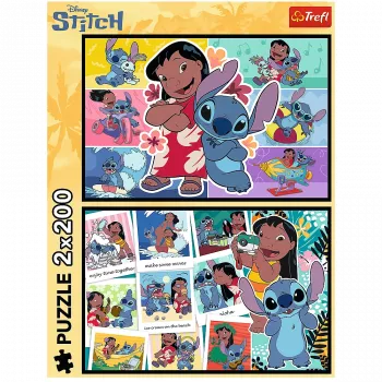 TREFL PUZZLE Dėlionė - 2x200 - Stitch'o linksmas gyvenimas - Disney Lilo ir Stitch 13334
