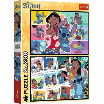 TREFL PUZZLE Dėlionė - 2x200 - Stitch'o linksmas gyvenimas - Disney Lilo ir Stitch 13334