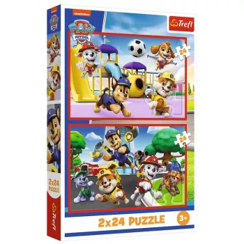 TREFL PUZZLE Dėlionė - 2x24 - Dog Play Day - Paw Patrol Trefl 34434