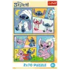 TREFL PUZZLE Dėlionė 2x70 Su Stiču nėra nuobodu Disney Lilo Stitch Trefl 34444
