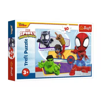 TREFL PUZZLE Dėlionė – 30 – Drąsusis Spidey – Spidey ir Jo Draugai – Marvel – Trefl 18322
