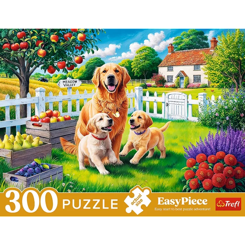 TREFL PUZZLE Dėlionė - 300 EasyPiece - Šunys kaime Trefl 23101