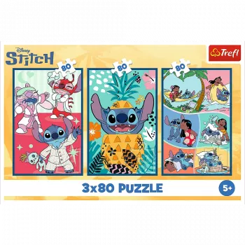 TREFL PUZZLE Puzzle - 3x80 - Stitch World Trefl 34885