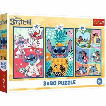 TREFL PUZZLE Puzzle - 3x80 - Stitch World Trefl 34885