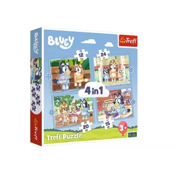 TREFL PUZZLE Dėlionė 4v1 Bluey and Her World Trefl 34637