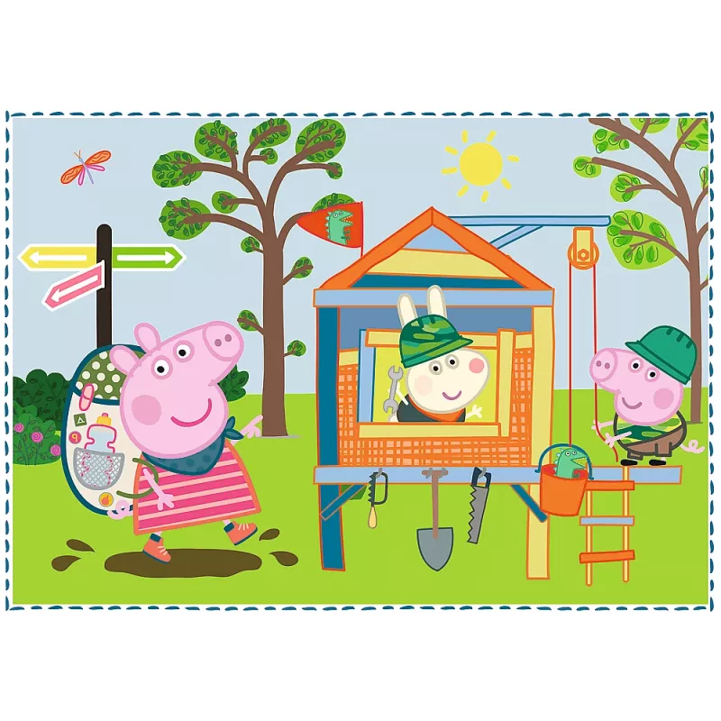TREFL PUZZLE Dėlionė 4v1 Holiday Memories Peppa Pig 34359