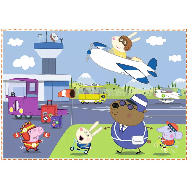 TREFL PUZZLE Dėlionė 4v1 Holiday Memories Peppa Pig 34359