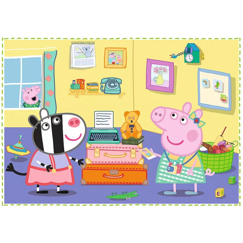 TREFL PUZZLE Dėlionė 4v1 Holiday Memories Peppa Pig 34359