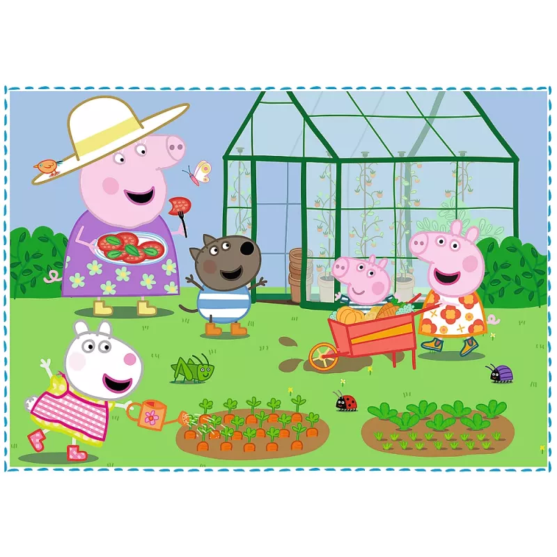 TREFL PUZZLE Dėlionė 4v1 Holiday Memories Peppa Pig 34359