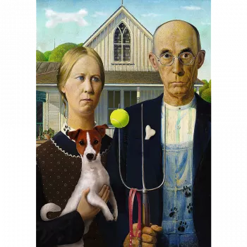 TREFL PUZZLE Dėlionė - 500 - American Gothic: Dog Edition Trefl 37526