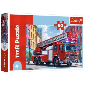 TREFL PUZZLE Dėlionė 60 - Gaisrinis Automobilis Trefl 17405
