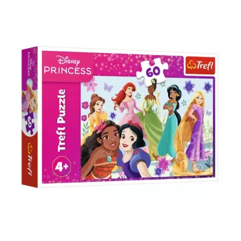 TREFL PUZZLE Dėlionė – 60 – Princesės veiksme – Disney Princess – Trefl 17409