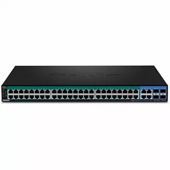 TRENDnet TPE-5240WS 48 prievadų Gigabit PoE+ išmanusis valdomas komutatorius su 4 SFP uplink, 740W PoE biudžetu, 104Gbps talpa, 1U montavimas į stelažą