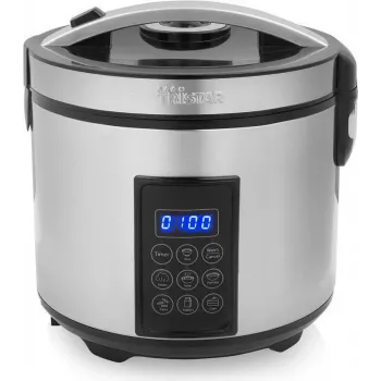 Tristar RK-6138 Skaitmeninis ryžių ir garų puodas, 1.5 L, 500 W, nerūdijantis plienas ir plastikas, juodas