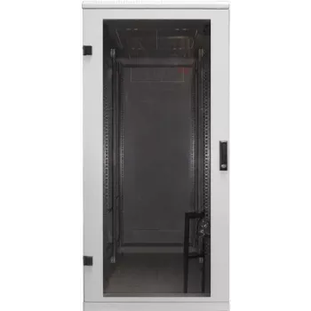 TRITON RMA-32-A66-CAX-N1 19 colių tinklo spintelė 32U 600x600 mm šviesiai pilka su stiklinėmis durelėmis