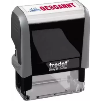 Trodat ECO Printy Office 4912 savaiminio spausdinimo tekstinis spaudas, 47 x 18 mm, juodi dažai, perdirbtas plastikas 128725