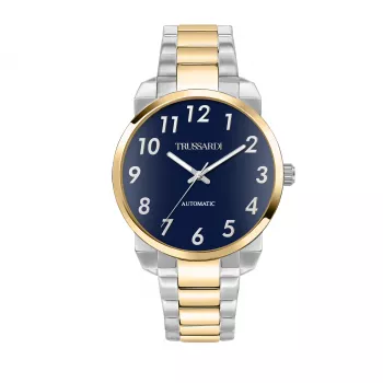 Trussardi Vyriškas Laikrodis R2423154001 40mm Nerūdijantis Plienas Mėlynas Ciferblatas Kvarcinis