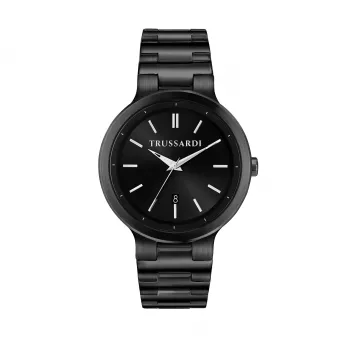 Trussardi vyriškas laikrodis R2453164001 41mm T-Logo Quartz nerūdijančio plieno tinklelio mėlynu ciferblatu