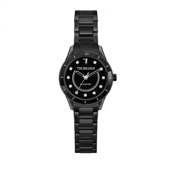 TRUSSARDI Moteriškas R2453151501 T-Light Kvarcinis Laikrodis 30mm Sidabrinis Nerūdijantis Plienas
