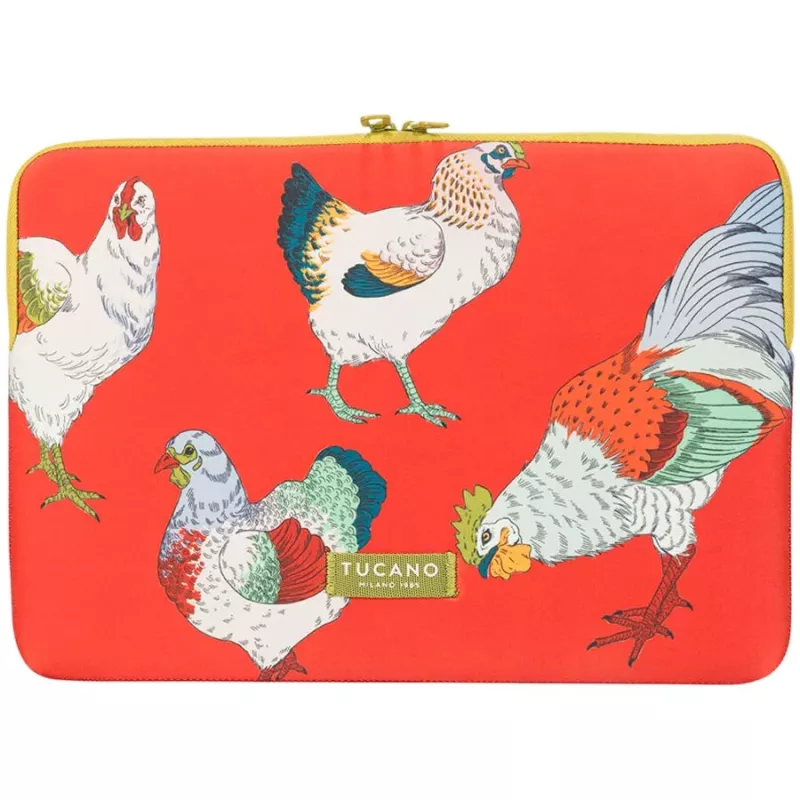 TUCANO SCHIZZO dėklas MacBook Air 15 colių / nešiojamiesiems 13-14 colių, Fauna Galline oranžinis