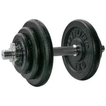 Tunturi 20 kg reguliuojamas svorių rinkinys su ketaus plokštėmis ir plieninėmis strypais (2 x 10 kg)