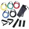 Tunturi Exercise Multifunctional Resistance Band Set – 5 spalvomis koduotos elastinės juostos su rankenomis, kulkšnies dirželiais, durų inkaru ir krepšiu