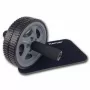 Tunturi Exercise Wheel Deluxe 14TUSFU270 – Ab ratas su kelio pagalvėle, ergonomiškomis rankenomis, 180 mm ratu, juoda/raudona