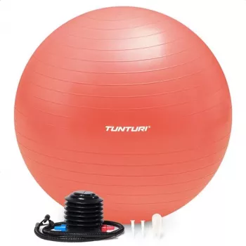 Tunturi Gymball Anti-Burst mankštos kamuolys su pompa, 65 cm, rožinis auksas