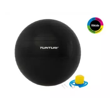 Tunturi Gymball mankštos kamuolys su pompa 75 cm juodas