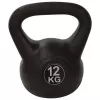 Tunturi PE Kettlebell 12kg (Juodas) – Patvarus jėgos treniruočių svoris