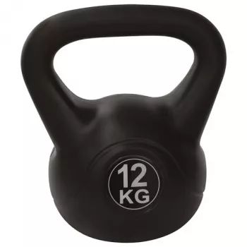 Tunturi PE Kettlebell 12kg (Juodas) – Patvarus jėgos treniruočių svoris