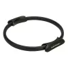 Tunturi Pilates Ring Black - lankstus stiklo pluošto fitneso lankas su EVA putos rankenomis, skirtas pilvo presui, šlaunims, rankoms, krūtinei, sėdmenims - 38 cm skersmuo, vidutinė varža, lengvas ir nešiojamas, tinkantis Pilates, jogai, jėgos treniruotėms