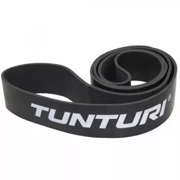 Tunturi Power Band Extra Heavy pasipriešinimo guma, 104 cm x 6.4 cm, juoda