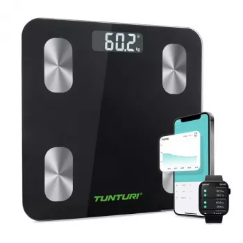 Tunturi SC30 išmaniosios kūno sudėties svarstyklės su Bluetooth ir programėle