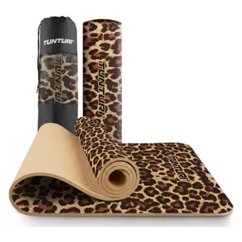 Tunturi jogos kilimėlis 8 mm su leopardiniu raštu