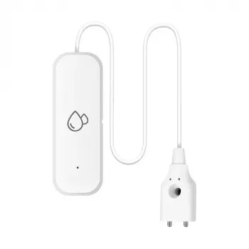 TUYA HS085179 Wi-Fi vandens nuotėkio jutiklis su 85dB aliarmu, baterijomis, veikia su Alexa ir Google Assistant