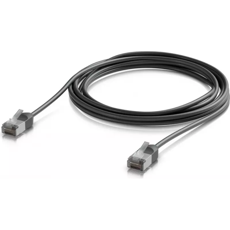 UBIQUITI UACC-CABLE-PATCH-OUTDOOR-C6A-3M-BK Itin plonas ekranuotas lauko Cat6a laidų rinkinys (3 m, juodas)