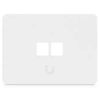 Ubiquiti UACC-WP-KEYSTONE-H-2P Universal Keystone Sieninė Plokštelė (2 vnt.) – Balta, Vieno Lizdo, ABS