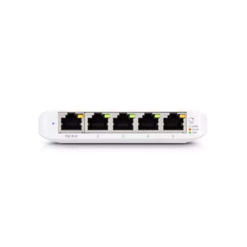 Ubiquiti UniFi USW Flex Mini 5 prievadų valdomas gigabitinio PoE komutatorius baltas