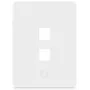 Ubiquiti Universal Keystone sieninė plokštelė Clean, pritaikoma apdaila, 2 prievadų vertikali (UACC-WP-KEYSTONE-V-2P)