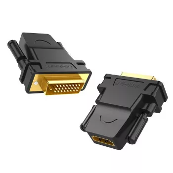 UGREEN 20124-20124 DVI (24+1) vyriškas į HDMI moterišką adapterį - juodas