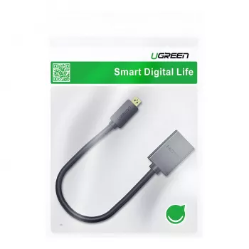 UGREEN 20134-20134 Micro HDMI vyriškas į HDMI moterišką adapterį - juodos spalvos