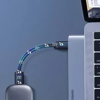 UGREEN 60559 USB-C Dockinė stotelė 9-in-1 šakotuvas su 4K HDMI, 3x USB 3.0, Gigabit Ethernet, SD/MicroSD, 100W PD, sidabrinis